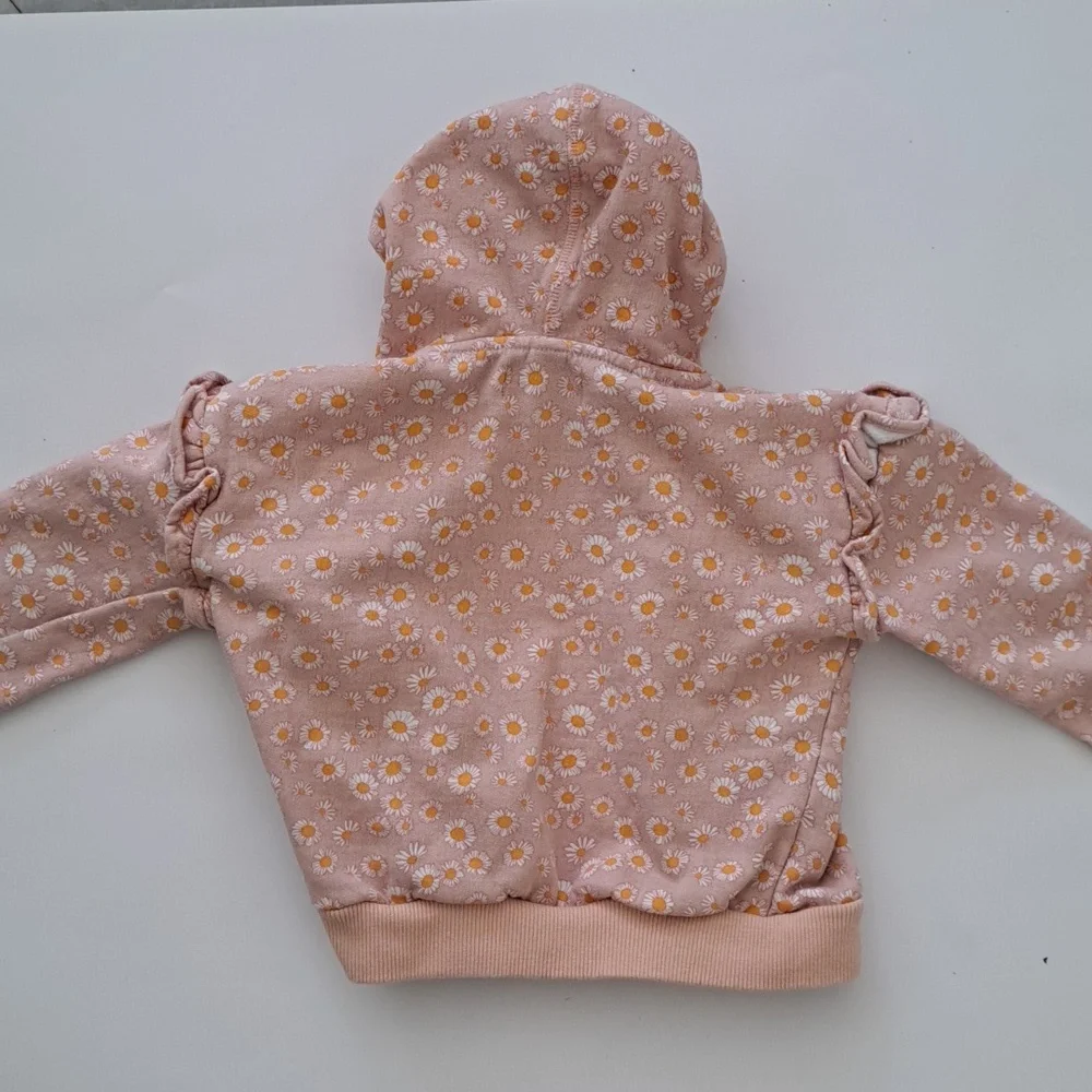 7 FOR ALL MANKIND PEACH SUNFLOWER Full Zip HOODIE JACKET SIZE  3T